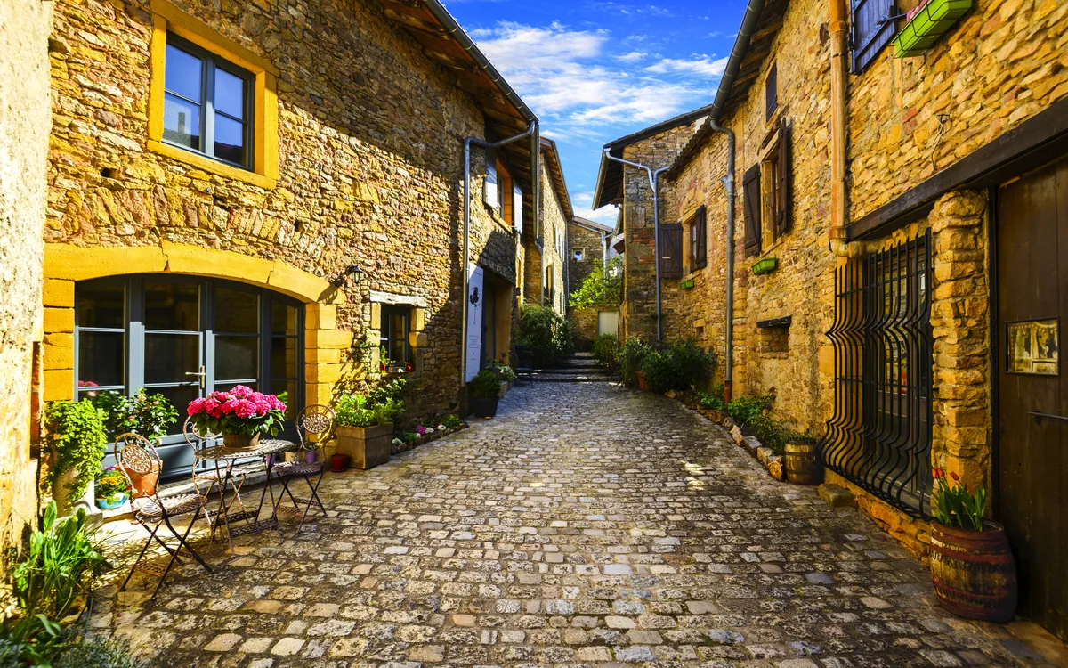 Oingt in der Region Auvergne-Rhône-Alpes