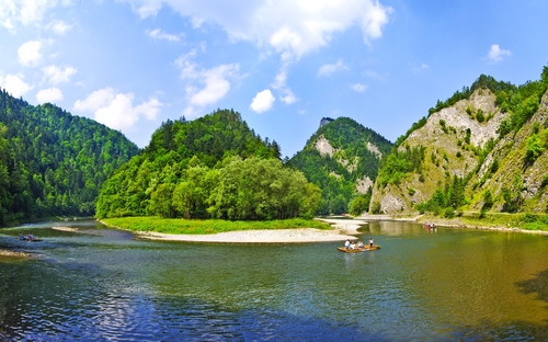 Grenzfluss Dunajec in Pieniny