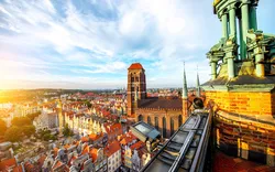 Blick auf die Marienkirche von Danzig