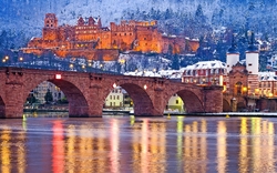 Heidelberger Schloss im Winter