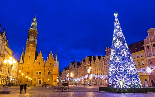 Breslauer Marktplatz in der Weihnachtszeit