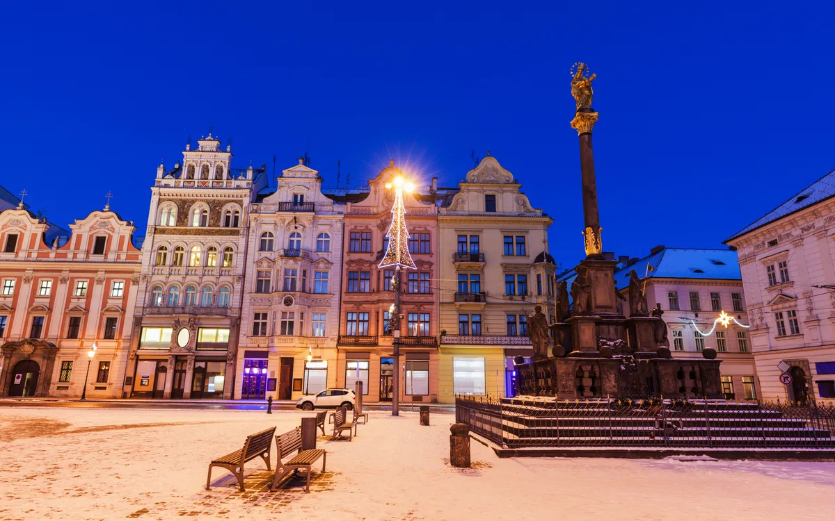 Gedenksäule auf dem Platz der Republik in Pilsen