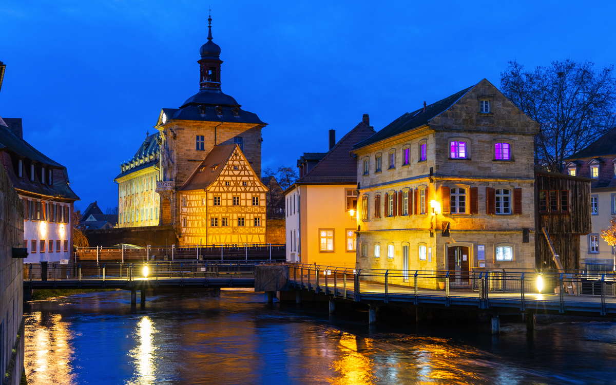 Mühlviertel in Bamberg am Abend